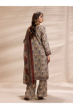Winter 3PC Printed Linen Suit with Custom Stitching