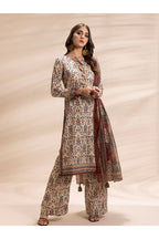 Winter 3PC Printed Linen Suit with Custom Stitching