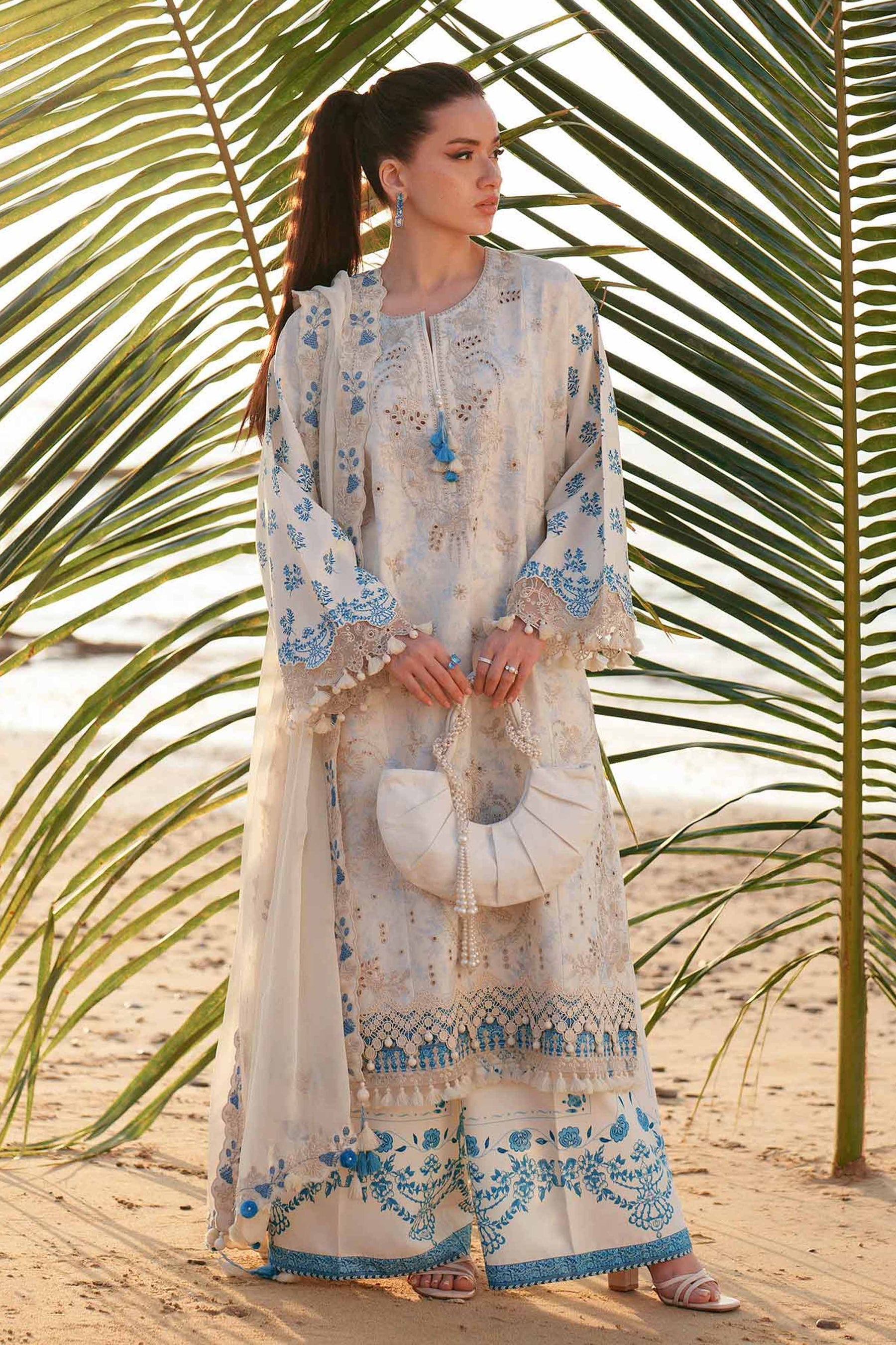 3 Piece - Digital Printed Embroidered Suit - 42601385
