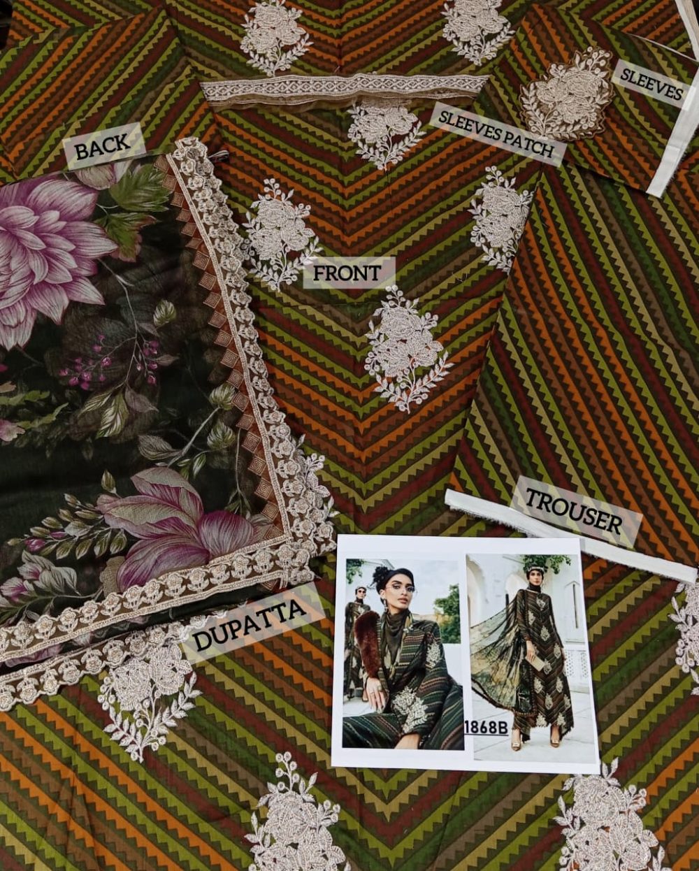 Digital Printed Lawn Embroidered Dress