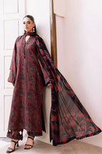 Winter 3PC Printed Khaddar Suit with Custom Stitching