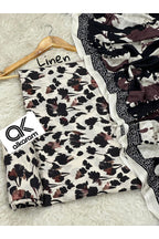 Winter 3PC Printed Linen Suit with Custom Stitching