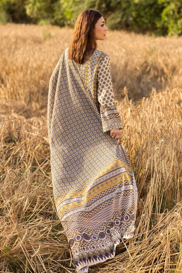 Winter 3PC Printed Khaddar Suit with Custom Stitching
