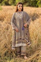 Winter 3PC Printed Khaddar Suit with Custom Stitching