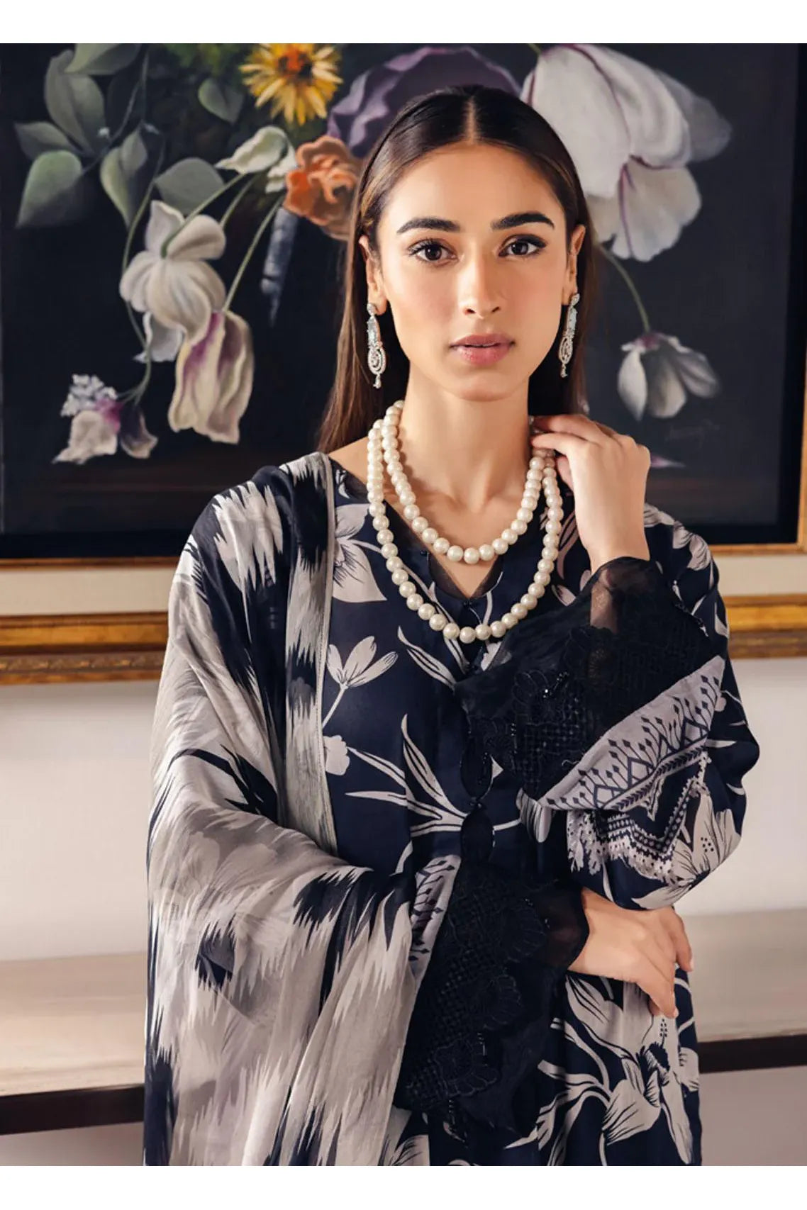 Winter 3PC Printed Khaddar Suit with Custom Stitching